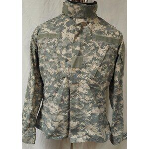 US Army Combat Uniform Digital Military Coat/Jacket Full Zip Size Small - Short